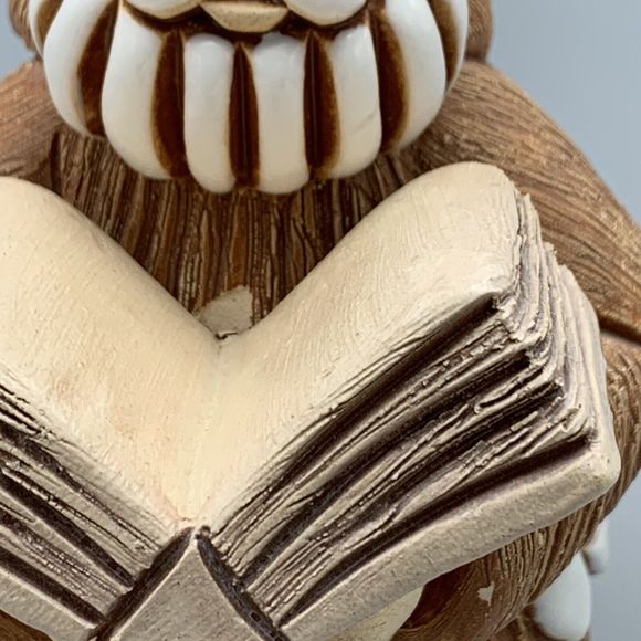 Uruguay Studio Pottery Large Priest Monk Holding Book Bible Religious Signed - Picture 4 of 11